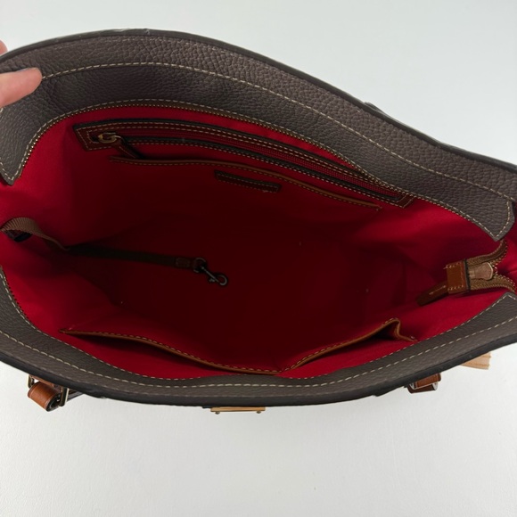 Dooney & Bourke Two-Tone Pebbled Leather Large Tote Bag - Picture 8 of 12